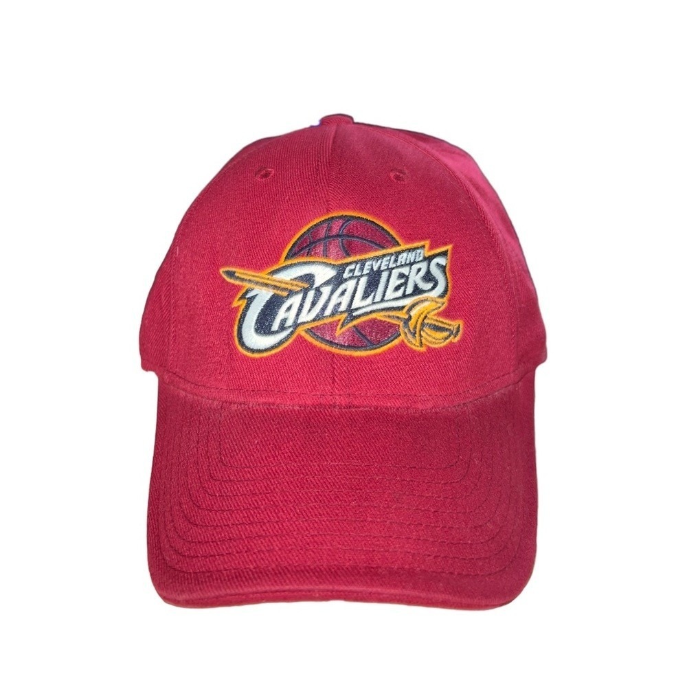 Adidas Cleveland Cavaliers Dark Red OSFM Elastic Back Vented NBA Cap